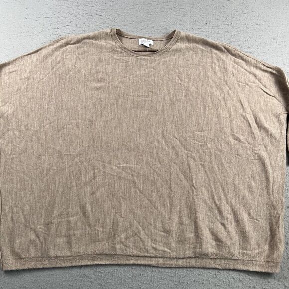 Kenar Heathered Beige 100% Merino Wool Oversized Dolman Sleeve Sweater Small - Picture 10 of 16
